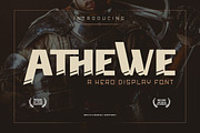 ATHEWE | Display Hero Font, a Sans Serif Font by twinstd (Thumbnail 1 of 13)
