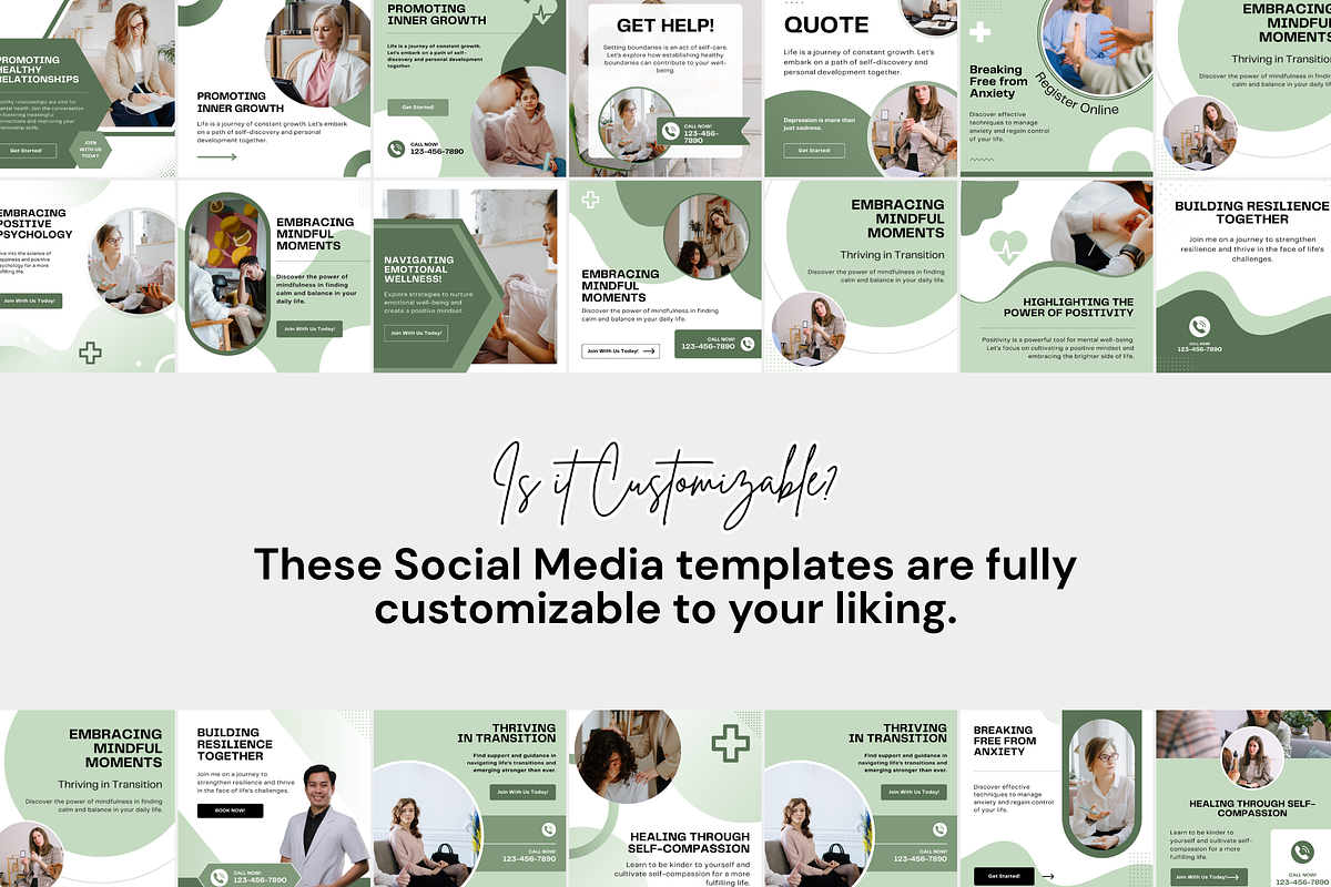 Psychology Social Media Canva Bundle preview 4