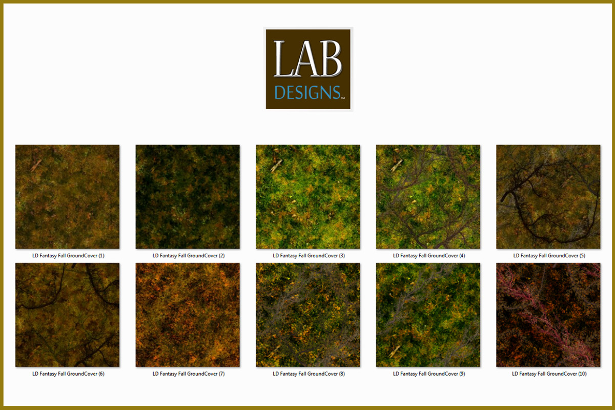 Seamless Fantasy Fall Ground Cover, a Texture Graphic by Lab Designs (Photo 2 of 3)