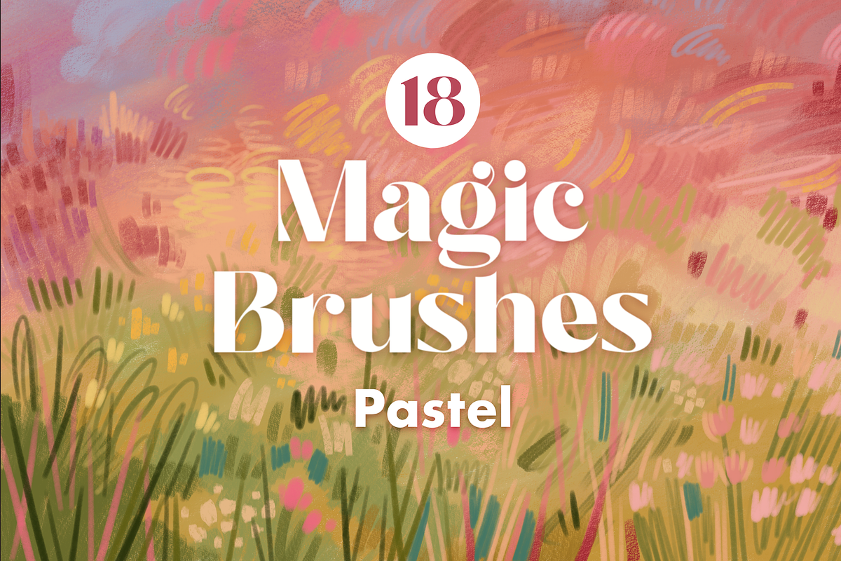 Warm Pastels - Procreate Brushes, a Brush Add-On by Moon House Shop (Photo 1 of 5)