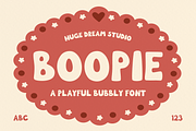 Boopie – Playful Bubbly Font, a Sans Serif Font by Huge Dream Studio (Thumbnail 1 of 8)