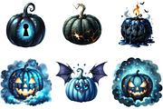 Creepy Black and Blue Halloween Pump, an Illustration by DreamArtGraphic (Thumbnail 3 of 4)