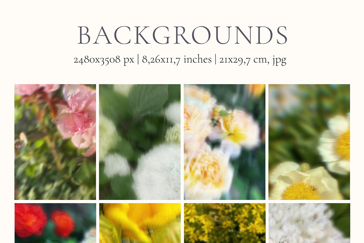 Blurry Flowers Abstract Backgrounds, a Background Graphic by Yuliya Derbisheva (Photo 9 of 12)
