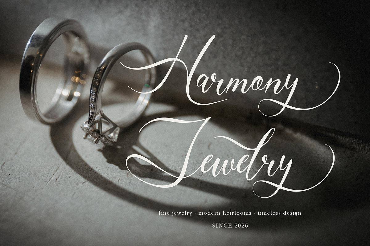 Mallsreya Beauty Calligraphy Script, a Script Font by gracetype_studio (Photo 2 of 12)