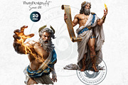 Zeus Greek god clipart Set, a Person Illustration by ThatsDesignArt (Thumbnail 9 of 10)