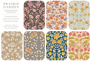 Prairie Garden Watercolor Patterns