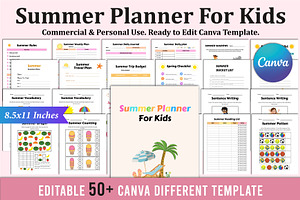 Summer Planner For Kids For Canva