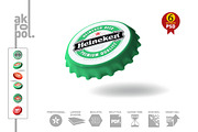 Bottle Cap Mock-Up, a Packaging Mockup by akropol (Thumbnail 1 of 10)
