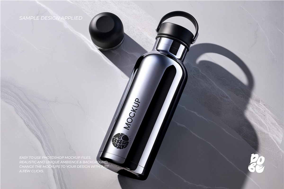 Stainless Steel Tumbler Mockup, a Cups & Container Mockup by DOBE Studio (Photo 6 of 6)