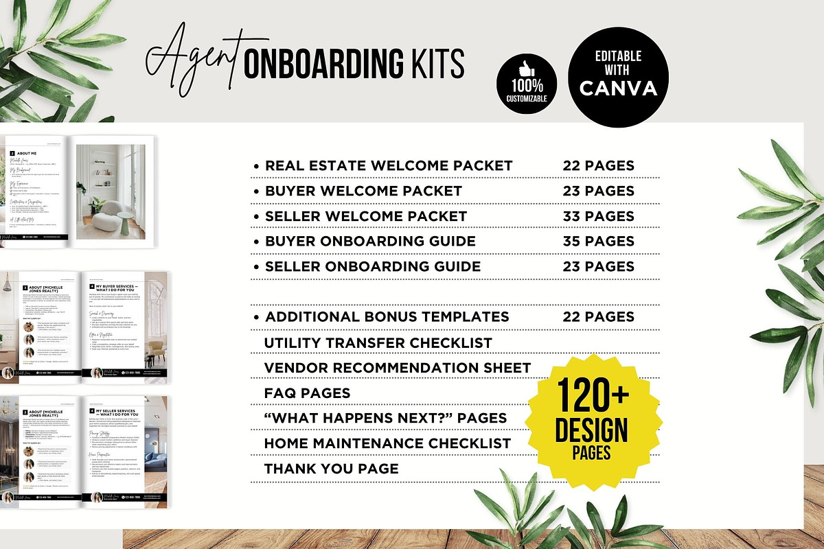 Realtor Onboarding Kit Canva Bundle, a Marketing Template by CreativeVinesStore (Photo 2 of 16)