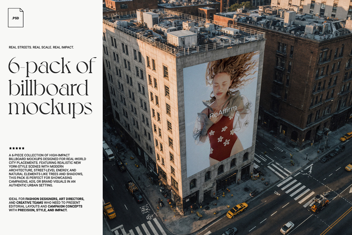 Fashion City Billboard Set / 6-Pack, a Mockup by ReAffirm (Photo 1 of 17)