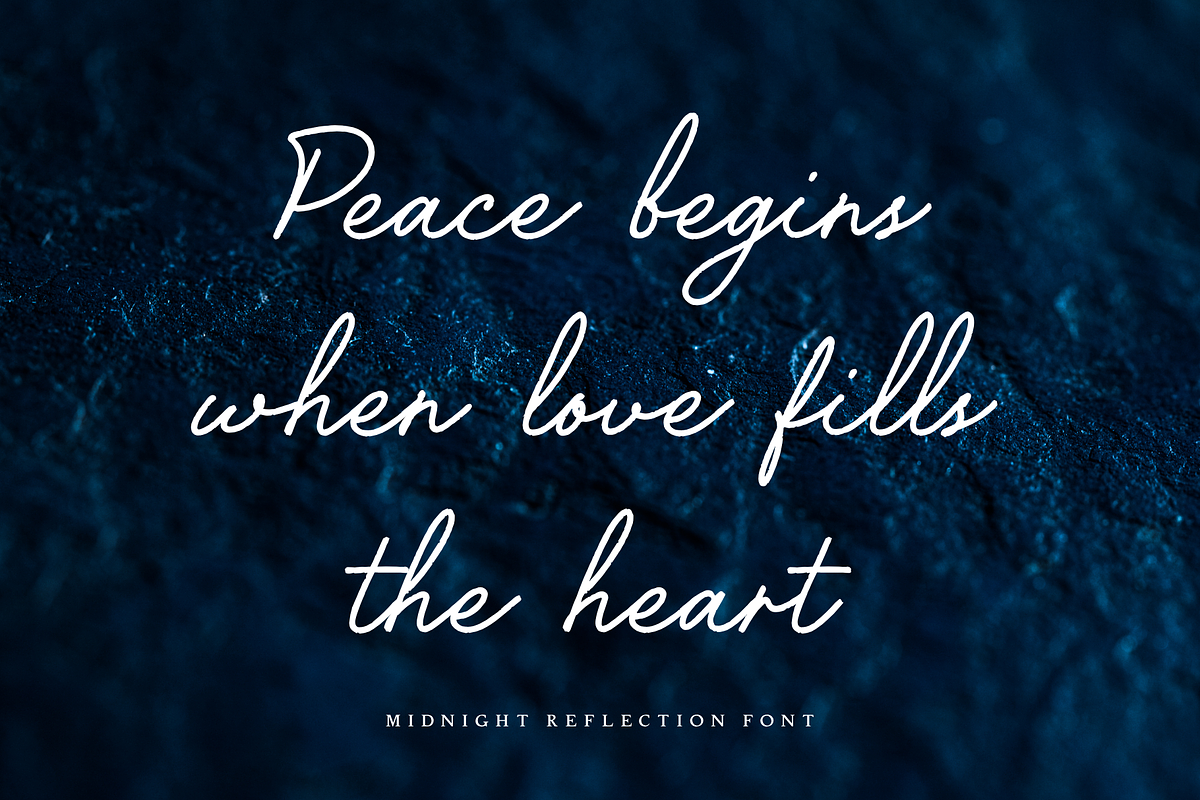 Midnight Reflection – Casual Script, a Script Font by Fikryal Studio (Photo 10 of 15)