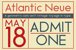 Atlantic Neue - Geometric Sans font