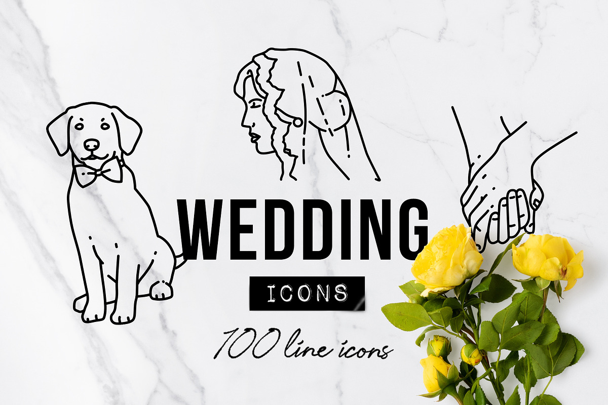 100 Wedding Icons Set - Expanded, an Outline Icon by Hatch Design Workshop (Photo 15 of 15)