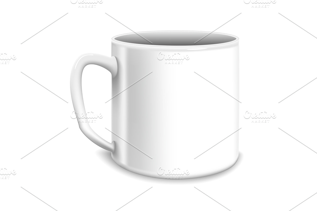 Vector illustration of white big cup, a Food Illustration by piter.goskov