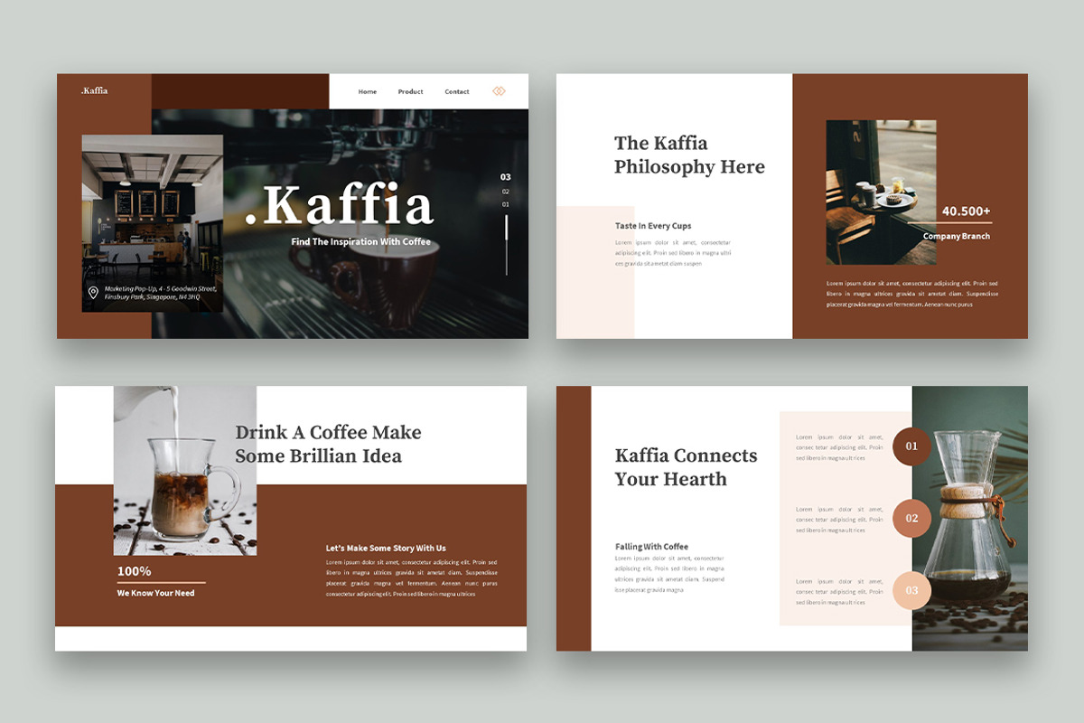 Kaffia - Coffeeshop Powerpoint, a Presentation Template by kerismaker (Photo 2 of 6)