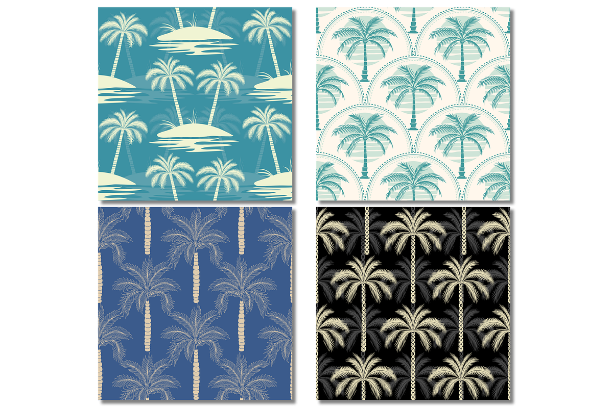 Palm Tree Tropical Seamless Patterns, a Pattern Graphic by wind mill (Photo 3 of 4)
