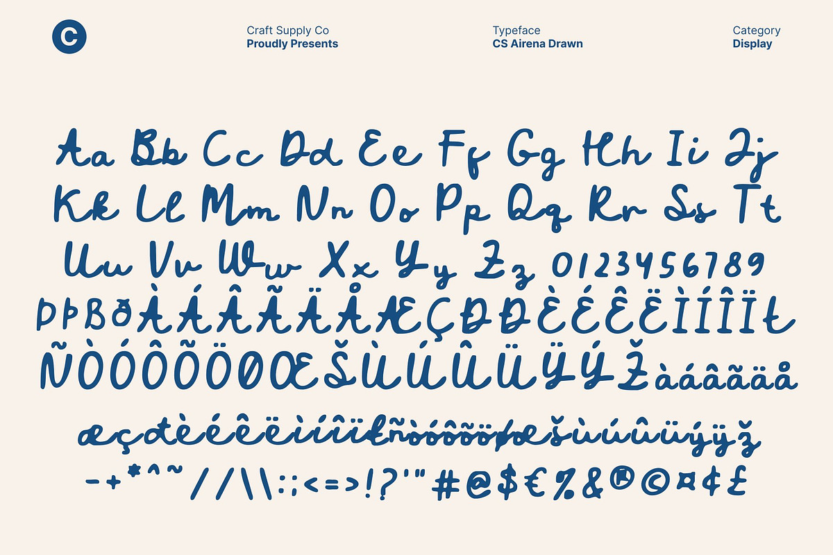 CS Airena Drawn, a Script Font by Craft Supply Co. (Photo 8 of 8)