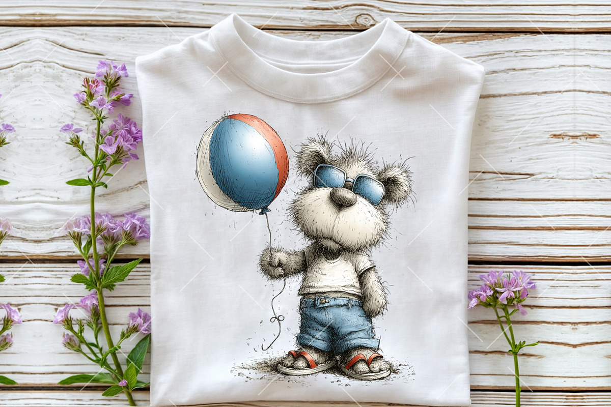 Summer Teddy Bear Clipart, an Illustration by OK Design (Photo 5 of 6)