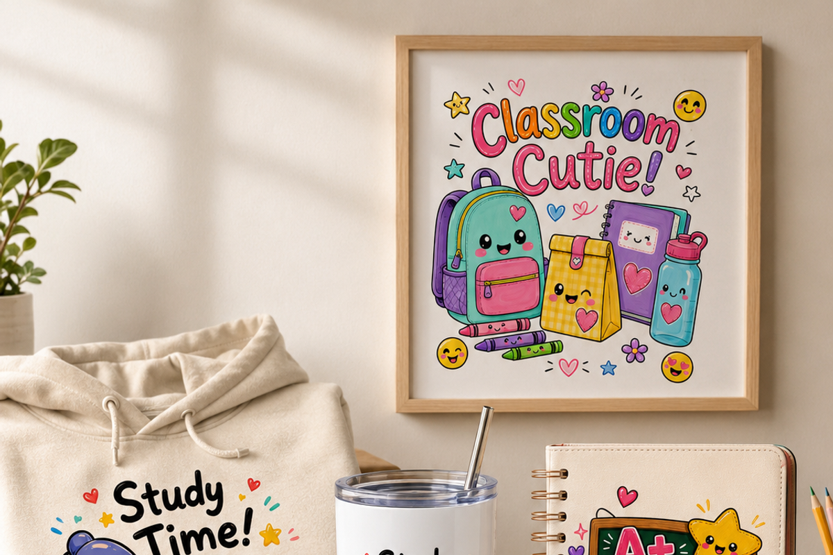 Back to school kawai clipart, an Education Illustration by HeavensStar (Photo 3 of 6)