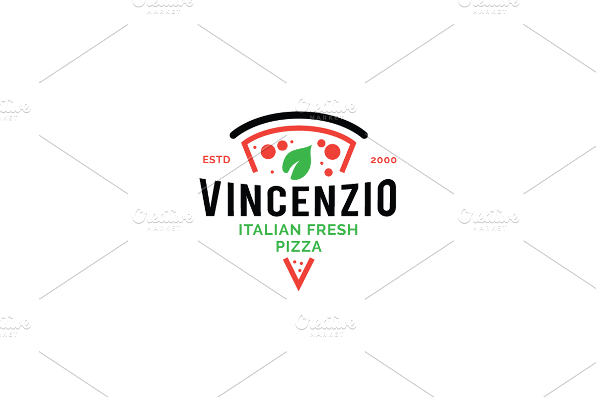 Minimal Pizza Logo, a Branding & Logo Template by Trapezoid
