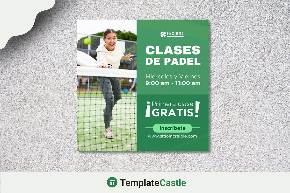 Padel Tennis Class Flyer Template, a Templates & Theme by TemplateCastleStore (Photo 2 of 3)