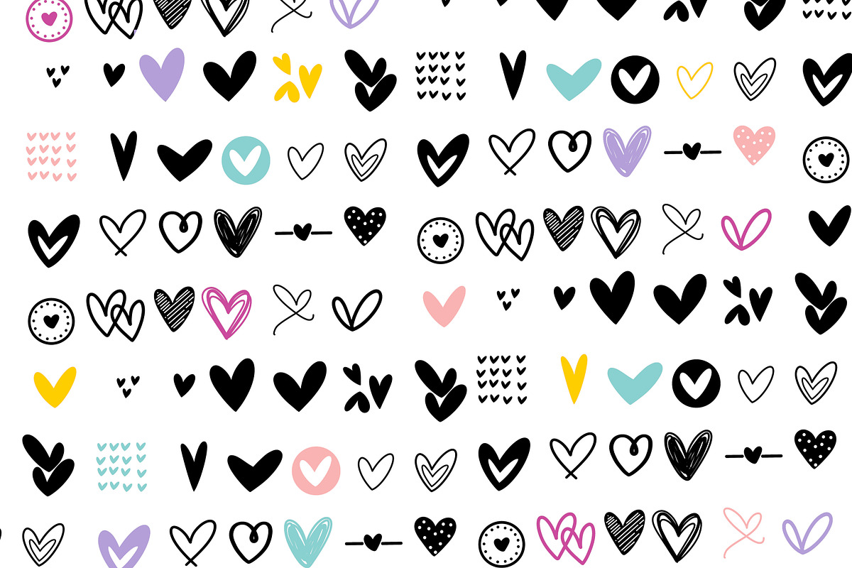 Hearts Galore | 57 Hand Drawn Hearts preview 4