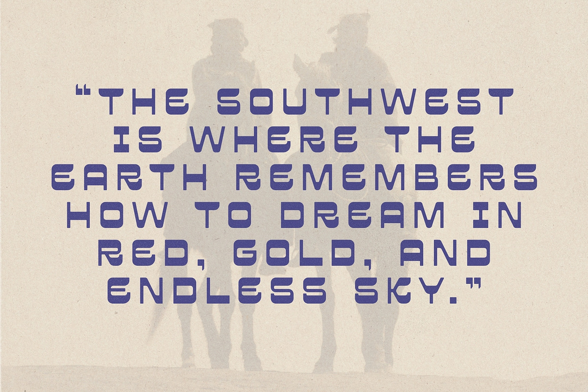 Santa Mesa – A Southwest Typeface, a Sans Serif Font by HipFonts (Photo 12 of 12)