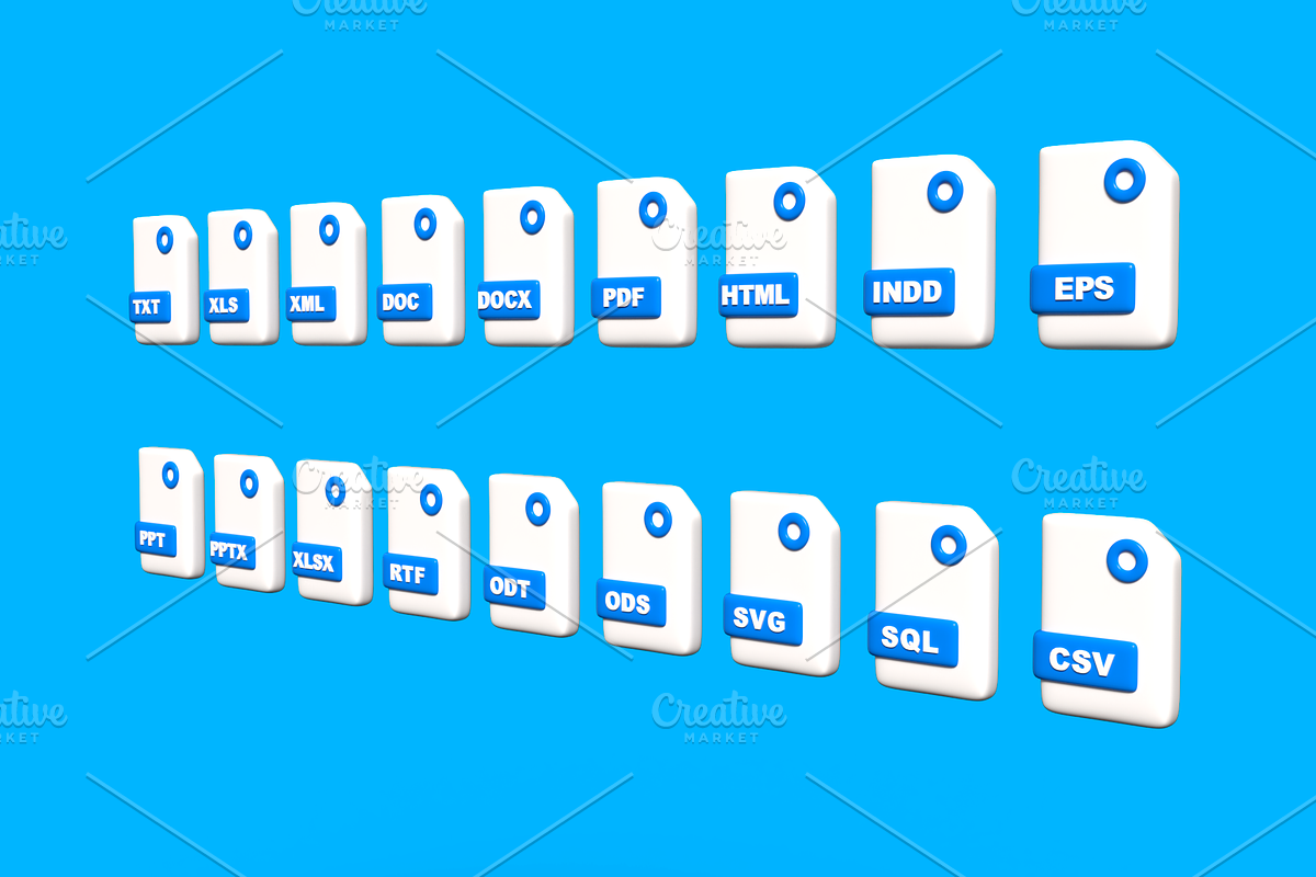 Documents and Office Formats 3D, a 3D by Casa Mandarina (Photo 5 of 9)