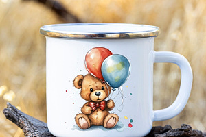 Teddy Bear Balloons Clipart