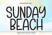 Sunday Beach | Script Font, a Script Font by Scratchones (Thumbnail 1 of 8)
