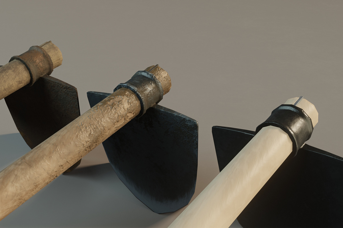 Hoe set, an Object 3D Model by mockupzz (Photo 6 of 7)