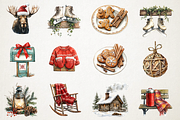 Cozy Cabin Christmas Winter Holiday, an Illustration by RobertsArt (Thumbnail 4 of 7)
