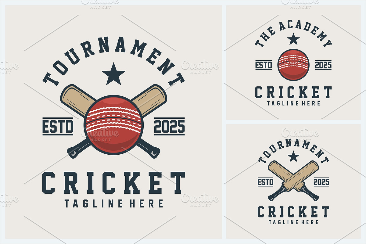 Cricket logo sport design template, a Branding & Logo Template by jundio studio