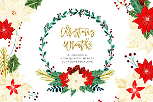 Christmas Floral Clipart