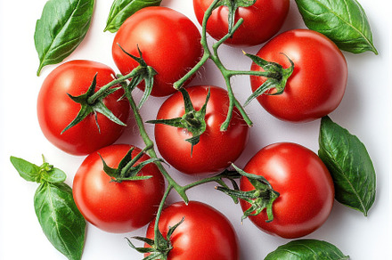 Fresh Tomatoes with green leaves, fr, a Food & Drink Photo by Pixeness