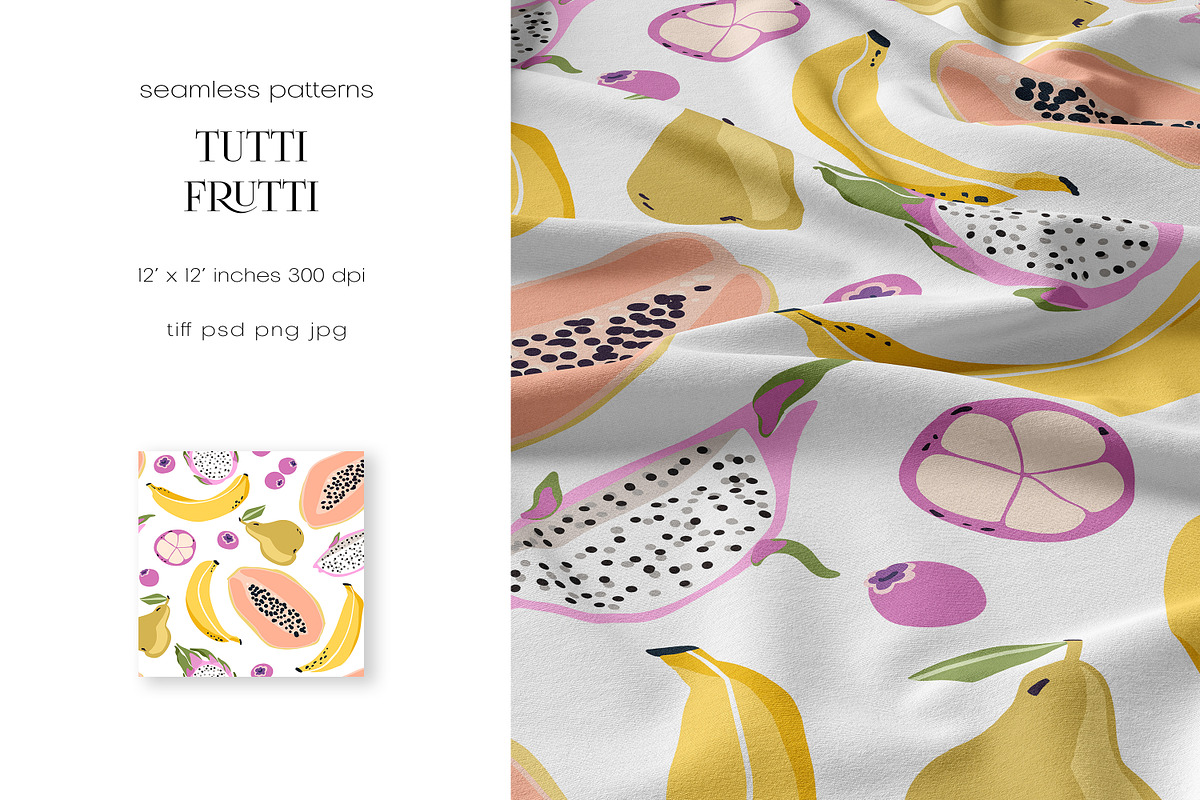 Tutti Frutti, a Pattern Graphic by PROTEA Watercolor Studio (Photo 5 of 7)