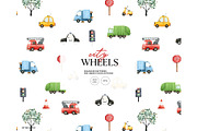 City car urban traffic pattern, a Pattern Graphic by Milatoo (Thumbnail 1 of 3)