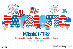 Patriotic Alphabet Letters