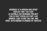 Iroganze - Thick & Sport Font, a Sans Serif Font by QR Design Studio (Thumbnail 2 of 7)