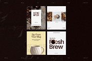 BREW | Cafe Social Media Kit (I), a Social Media Template by Prapti Design (Thumbnail 4 of 10)