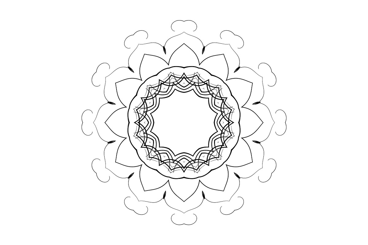 Elegant Mandala Line Art Collection, a Decorative Illustration by NJ Himel (Photo 89 of 101)