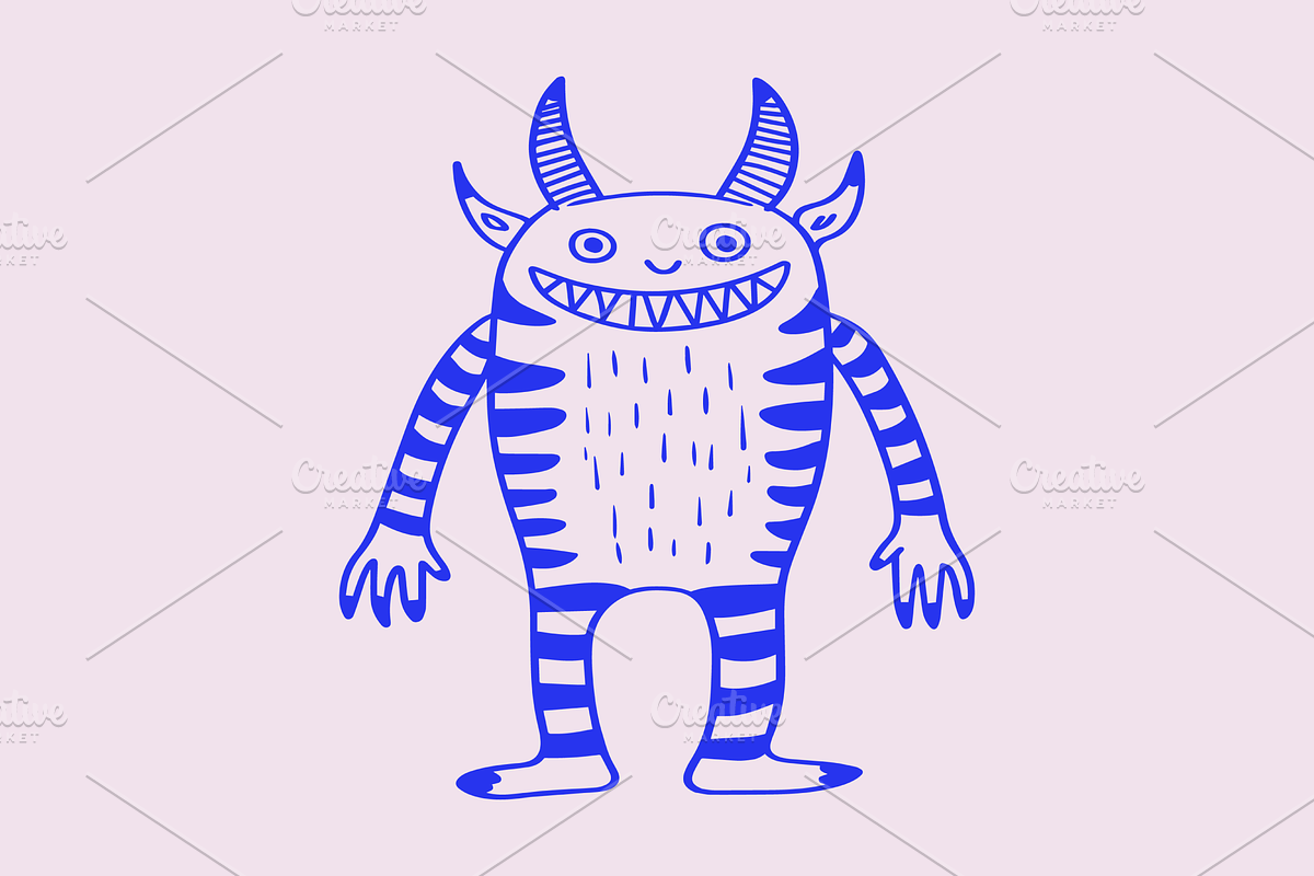 Cute Horned Monsters Illustrations, a Seasonal Illustration by Danil Polshin (Photo 4 of 5)