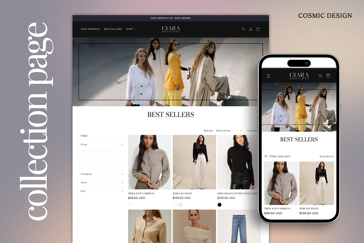 Ciara Shopify Boutique Theme Website, a Shopify Template by Cosmic Design (Photo 5 of 9)