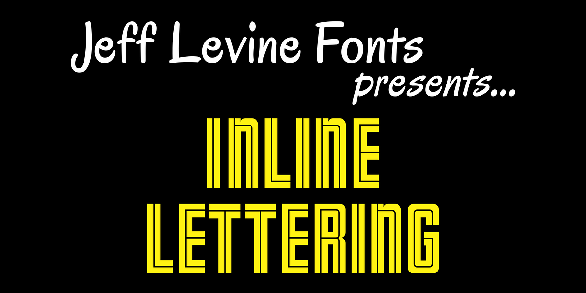 Inline Lettering JNL, a Sans Serif Font by Jeff Levine Fonts