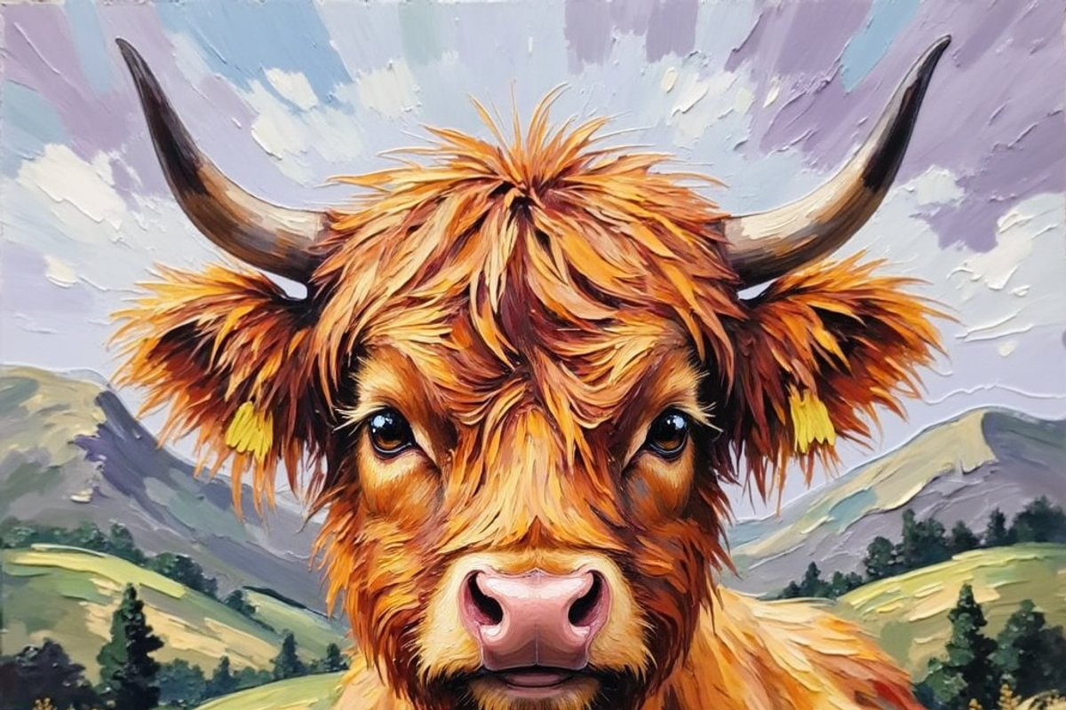 Highland Cows Bundle Set, an Animal Illustration by PLUM&FIGS (Photo 5 of 14)