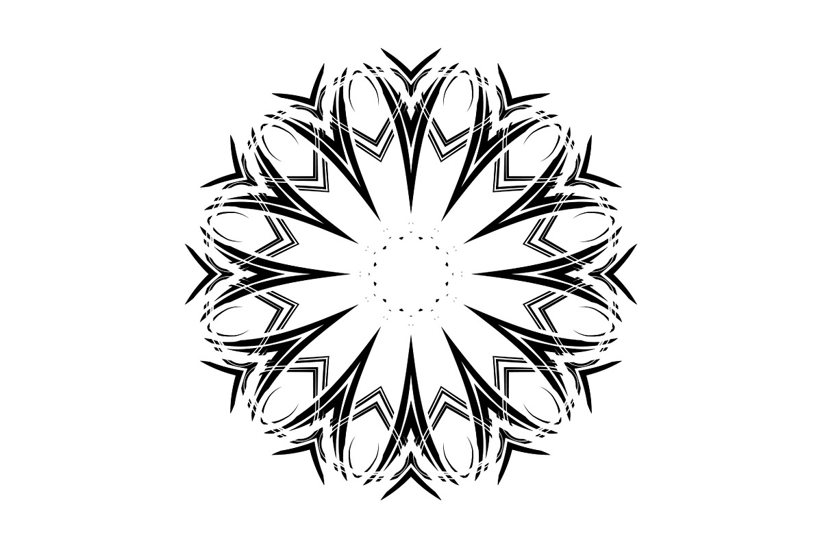 Black and White Mandala Patterns Set, a Decorative Illustration by NJ Himel (Photo 65 of 101)