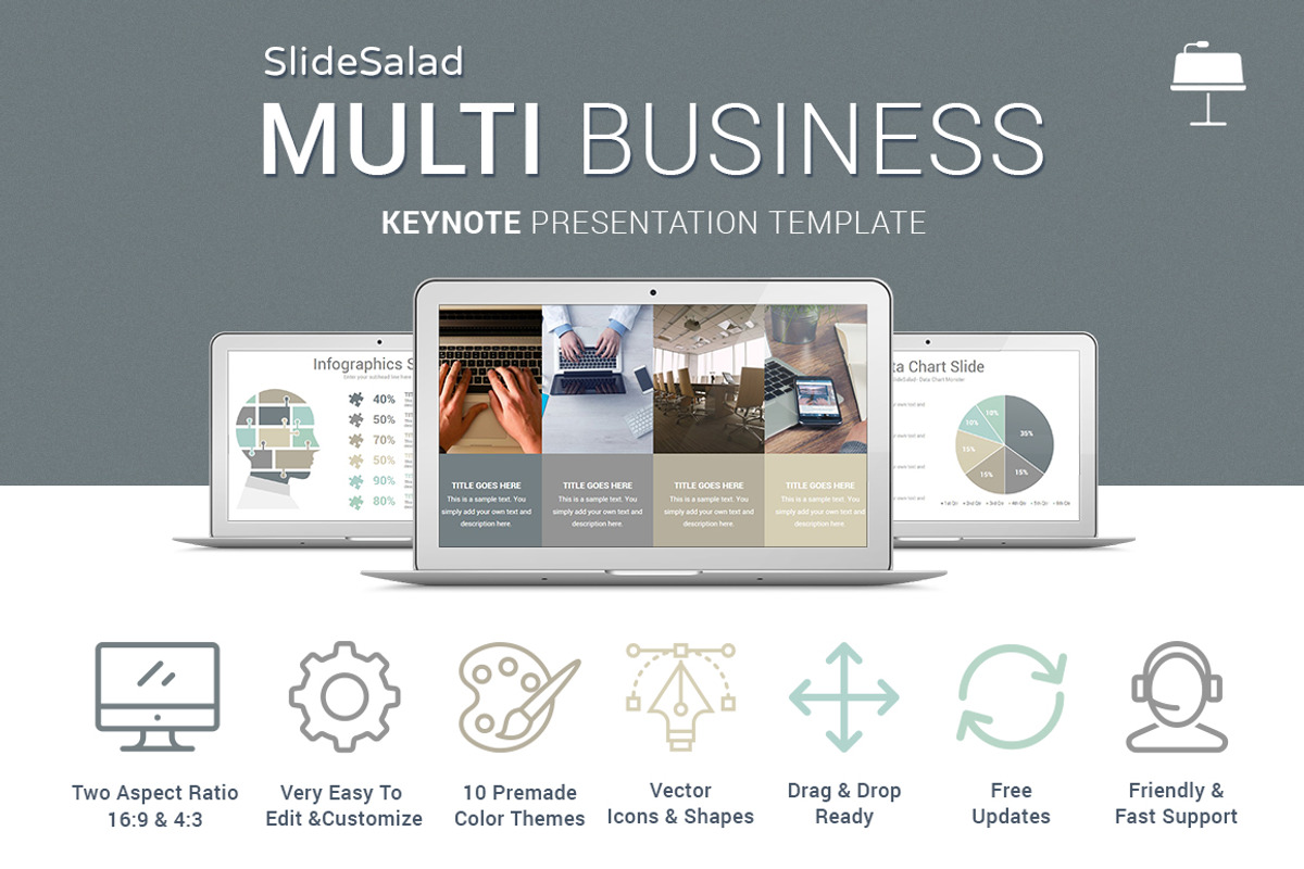 Multi Business Keynote Template, a Presentation Template by SlideSalad (Photo 2 of 28)