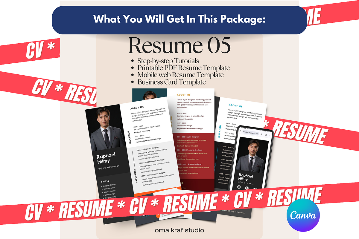 StarCV Pro-05|Canva Resume Template, a Landing Page Template by Omaikraf Studio (Photo 3 of 9)