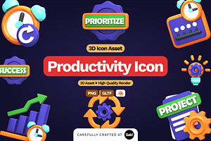 3D Productivity Icon